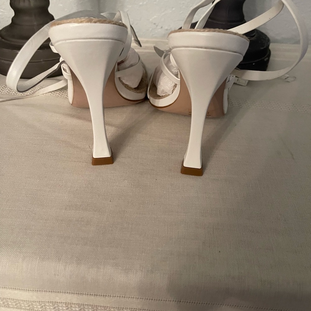Schutz Connie White Strappy Heel - Picture 2 of 2